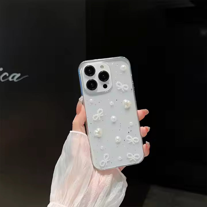 Bows and Heart Transparent Case for iPhone
